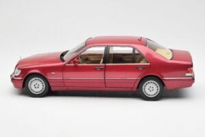 Mercedes S500 W140 Červený Metallic Norev 1:18 183579 Kov – obrázek 4 z 8