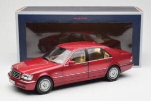 Mercedes S500 W140 Červený Metallic Norev 1:18 183579 Kov – obrázek 8 z 8