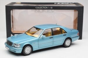 Mercedes S500 W140 Tyrkysový Metallic Norev 1:18 183561 Kov – obrázek 8 z 8