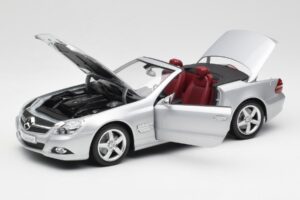 Mercedes SL 500 R230 Kabriolet Iridium Stříbrný Minichamps 1:18 B66962388 Kov – obrázek 2 z 8