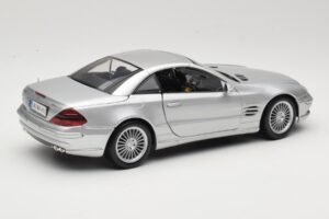Mercedes SL55 AMG R230 Stříbrný Maisto 1:18 36894 Kov – obrázek 3 z 8