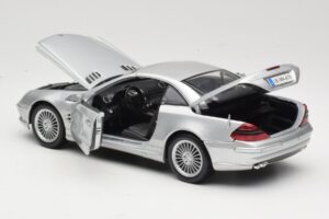 Mercedes SL55 AMG R230 Stříbrný Maisto 1:18 36894 Kov – obrázek 5 z 8
