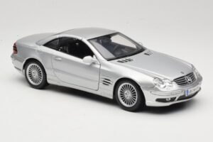Mercedes SL55 AMG R230 Stříbrný Maisto 1:18 36894 Kov – obrázek 6 z 8