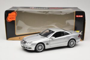Mercedes SL55 AMG R230 Stříbrný Maisto 1:18 36894 Kov – obrázek 8 z 8