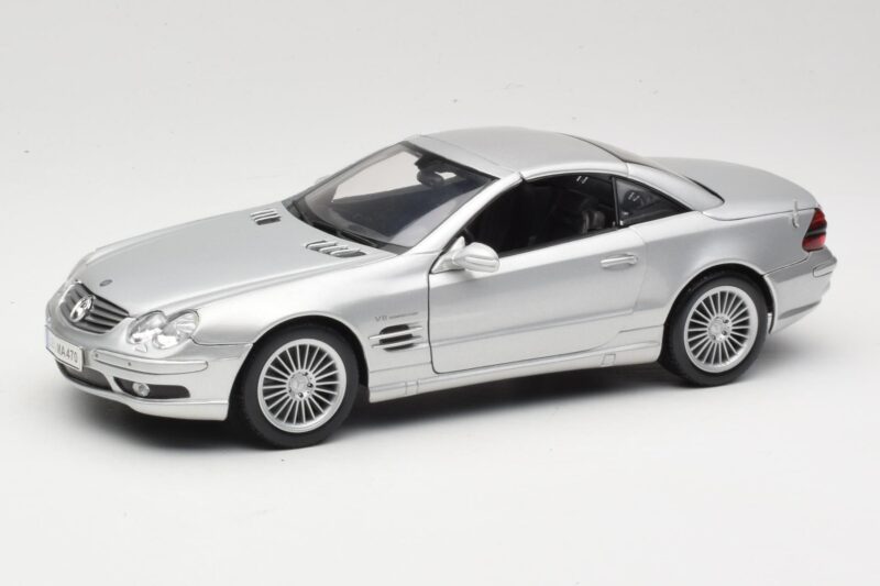 Mercedes SL55 AMG R230 Stříbrný Maisto 1:18 36894 Kov