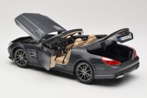 Mercedes SL65 AMG Black Series R230 Matte Black Maisto 1:18 36198 Kov – obrázek 5 z 8