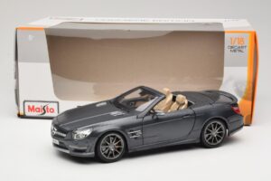 Mercedes SL65 AMG Black Series R230 Matte Black Maisto 1:18 36198 Kov – obrázek 8 z 8