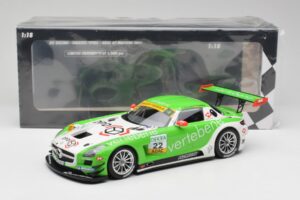 Mercedes AMG SLS C197 GT3 MS Racing #22 V. Sigacev / C. Stoll ADAC GT Masters 2011 Minichamps 1:18 151113102 Kov – obrázek 6 z 6