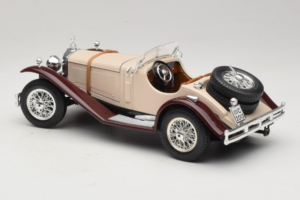 Mercedes SSK Béžový & Tmavě Červený Bburago 1:18 3009-M4 Kov – obrázek 5 z 6