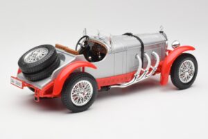 Mercedes SSK Stříbrný & Červený Bburago 1:18 3009-M2 Kov – obrázek 2 z 6