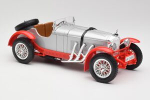 Mercedes SSK Stříbrný & Červený Bburago 1:18 3009-M2 Kov – obrázek 4 z 6