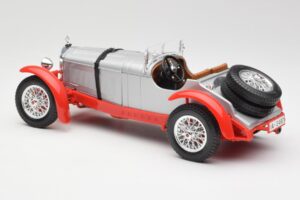 Mercedes SSK Stříbrný & Červený Bburago 1:18 3009-M2 Kov – obrázek 5 z 6