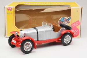 Mercedes SSK Stříbrný & Červený Bburago 1:18 3009-M2 Kov – obrázek 6 z 6