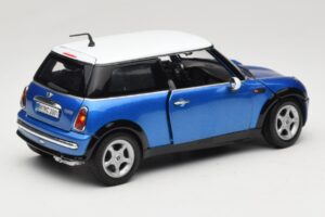 Mini Cooper R50 Modrý s Bílou Střechou Mondo Motors 1:18 MINI004 Kov – obrázek 3 z 8