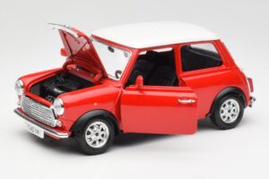Mini Cooper Červený Bburago 1:18 3379 Kov – obrázek 2 z 8