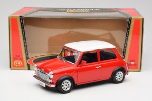 Mini Cooper Červený Bburago 1:18 3379 Kov – obrázek 8 z 8