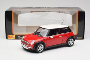 Mini Cooper R50 Červený Maisto 1:18 31619 Kov – obrázek 2 z 8