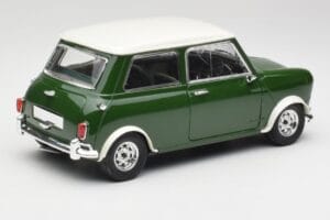 Mini Cooper S British Racing Zelený & Old English Bílý Solido 1:18 8021 Kov – obrázek 3 z 8