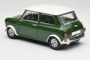 Mini Cooper S British Racing Zelený & Old English Bílý Solido 1:18 8021 Kov – obrázek 7 z 8