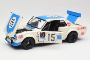 Nissan Skyline 2000GT-R KPGC10 #15 K. Takahashi Nissan Works JTCC 1972 Kyosho 1:18 08122B Kov – obrázek 2 z 8