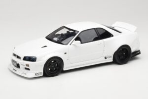 Nissan Skyline GT-R BNR34 by KRC Pearl White Otto 1:18 OT1135 Pryskyřice