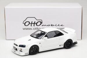 Nissan Skyline GT-R BNR34 by KRC Pearl White Otto 1:18 OT1135 Pryskyřice – obrázek 6 z 6