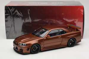 Nissan Skyline GT-R R34 Customized Metallic Bronze MotorHelix 1:18 M83414 Kov – obrázek 8 z 8