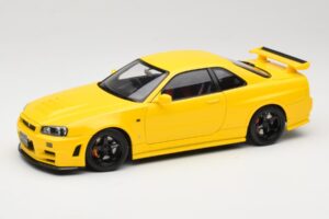 Nissan Skyline GT-R R34 Customized Version Žlutý MotorHelix 1:18 M83412 Kov