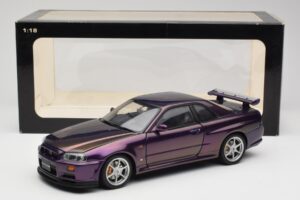Nissan Skyline GT-R R34 V-Spec Midnight Fialový AUTOart 1:18 77305 Kov – obrázek 8 z 8