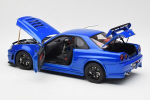 Nissan Skyline GT-R R34 NISMO Z-Tune Bayside Modrý AUTOart 1:18 77354 Kompozit – obrázek 5 z 8