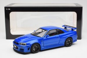 Nissan Skyline GT-R R34 NISMO Z-Tune Bayside Modrý AUTOart 1:18 77354 Kompozit – obrázek 8 z 8