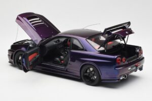 Nissan Skyline GT-R R34 NISMO Z-Tune Midnight Fialový III AUTOart 1:18 77464 Kompozit – obrázek 5 z 8