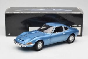 Opel GT Modrý Minichamps 1:18 180049020 Kov – obrázek 8 z 8