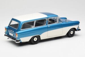 Opel Rekord P1 Caravan Modrá Metalíza Minichamps 1:18 180043210 Kov – obrázek 3 z 8