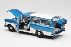 Opel Rekord P1 Caravan Modrá Metalíza Minichamps 1:18 180043210 Kov – obrázek 5 z 8