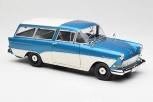 Opel Rekord P1 Caravan Modrá Metalíza Minichamps 1:18 180043210 Kov – obrázek 6 z 8