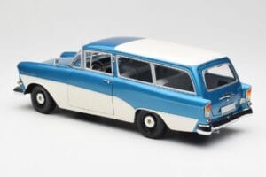 Opel Rekord P1 Caravan Modrá Metalíza Minichamps 1:18 180043210 Kov – obrázek 7 z 8