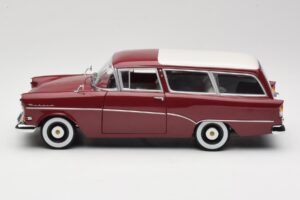 Opel Rekord P1 Caravan Červený Minichamps 1:18 180043211 Kov – obrázek 4 z 8