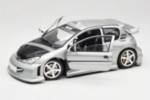 Peugeot 206 MTK Stříbrný Solido 1:18 1817 Kov – obrázek 2 z 8