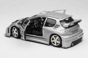 Peugeot 206 MTK Stříbrný Solido 1:18 1817 Kov – obrázek 5 z 8