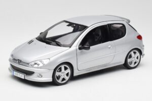 Peugeot 206 RC Aluminium Stříbrný Norev 1:18 184726 Kov