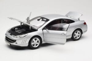Peugeot 407 Coupe Stříbrný Norev 1:18 184747 Kov – obrázek 2 z 8