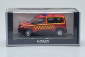 Peugeot Rifter Sapeurs Pompiers Červený Norev 1:43 479071 Kov – obrázek 4 z 4