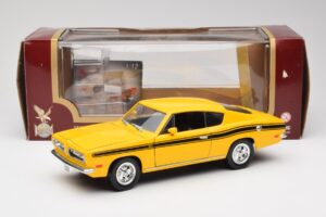 Plymouth Barracuda Žlutý Road Legends 1:18 92178 Kov – obrázek 8 z 8