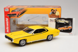 Plymouth Satellite Daisy Dukes of Hazzard Auto World 1:18 AWSS105/06 Kov – obrázek 8 z 8
