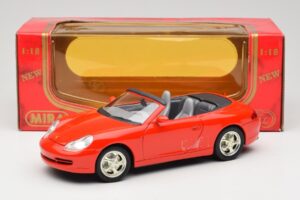 Porsche 911 996 Kabriolet Červený Mira 1:18 6930 Kov – obrázek 8 z 8