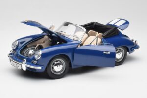 Porsche 356B Kabriolet Modrý Bburago 1:18 3051 Kov – obrázek 2 z 8