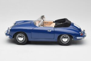 Porsche 356B Kabriolet Modrý Bburago 1:18 3051 Kov – obrázek 4 z 8