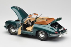 Porsche 356B Kabriolet Zelený Bburago 1:18 3051-M1 Kov – obrázek 5 z 8