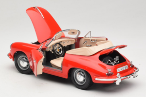 Porsche 356B Kabriolet Červený Tchibo 1:18 45703 Kov – obrázek 5 z 8